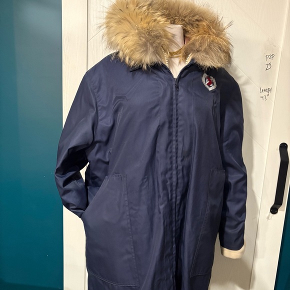 Vintage RARE 3-1 Wool Parka Real Fur Hood/Fully Lined W/ Shell / Size 12/14 - Picture 14 of 16